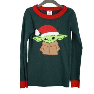 Hanna‎ Andersson Star Wars Collection Kids Christmas Yoda Pajama Top US 6-7